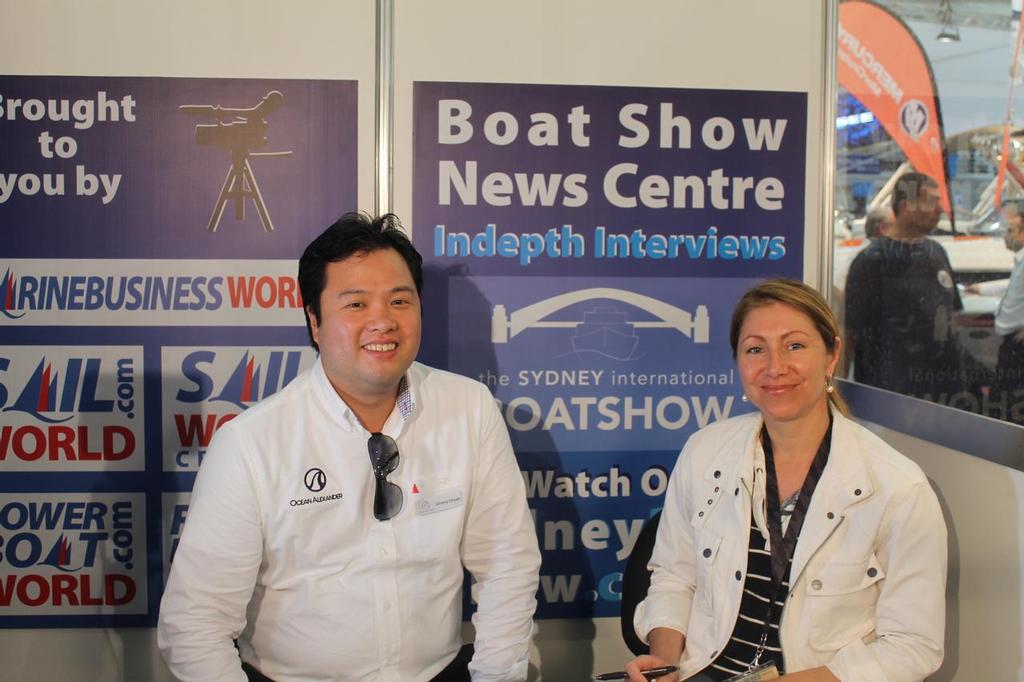 Johnny Chueh & Jeni Bone - 2013 Sydney International Boat Show © Jeni Bone